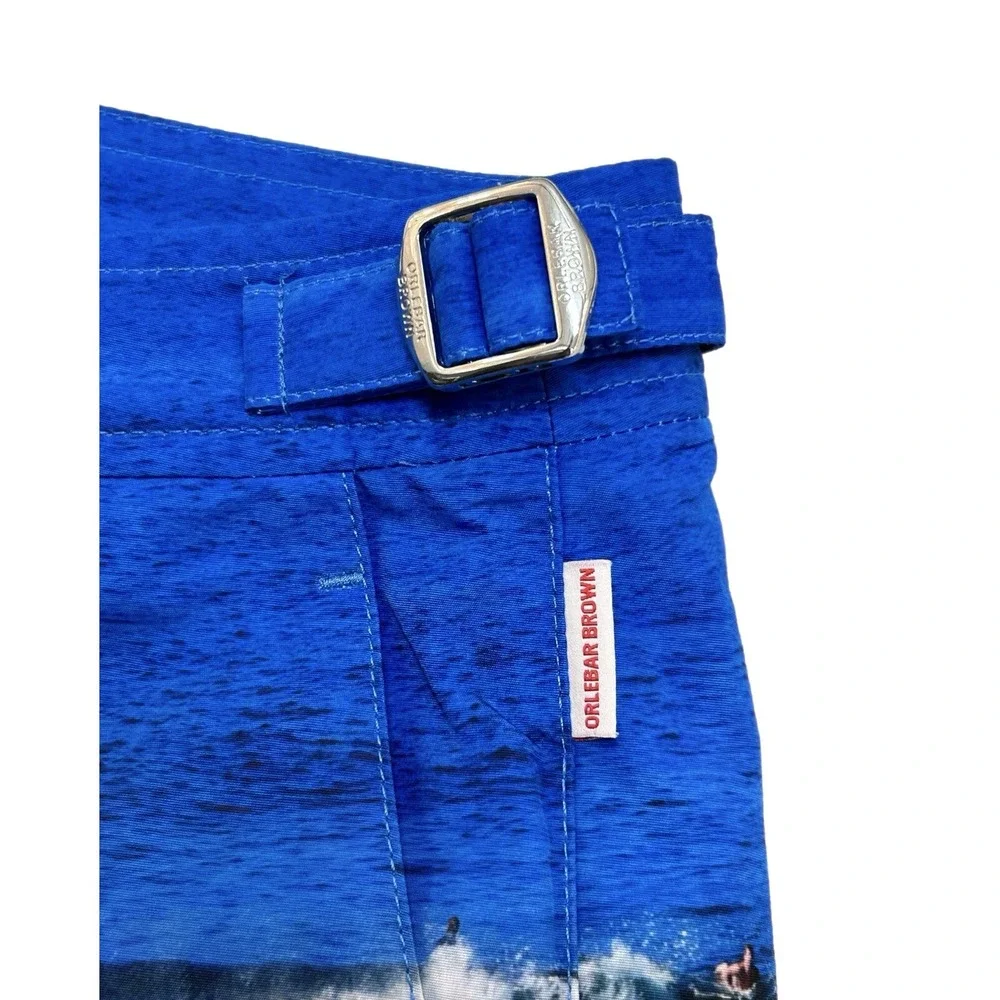 Orlebar Brown Men's Swim Shorts Bulldog Surfers In Laguna Beach Size 31 Designer
